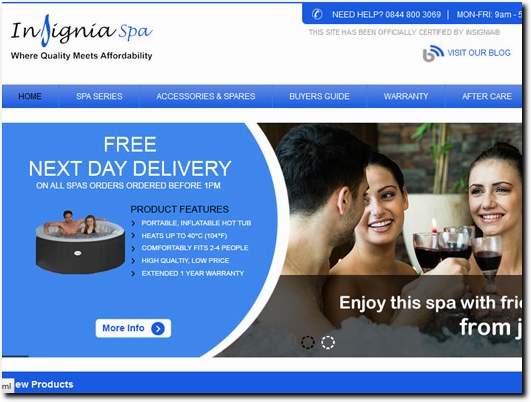 http://www.insigniaspa.co.uk website