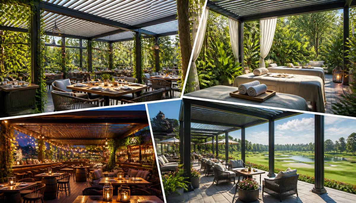 How Aluminium Pergolas Transform a Commercial Space
