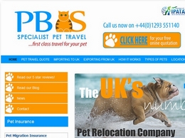 https://www.pbspettravel.co.uk/ website