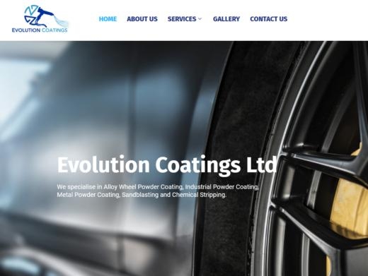 https://evolutioncoatings.co.uk/ website