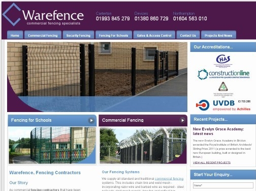 https://www.warefence.co.uk/ website