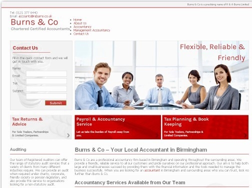 https://www.burnsandco-accountants.co.uk/ website