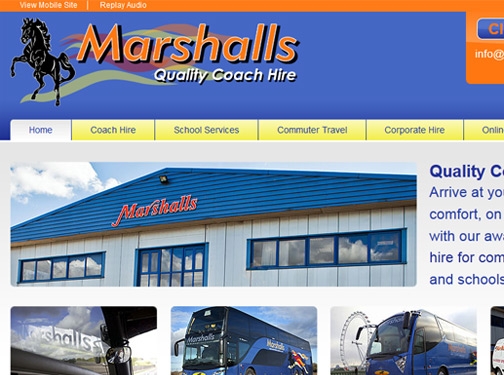 https://marshalls-coaches.co.uk/ website