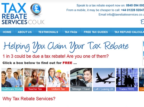 https://www.taxrebateservices.co.uk/ website