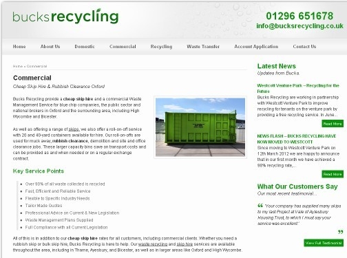 https://www.bucksrecycling.co.uk/ website