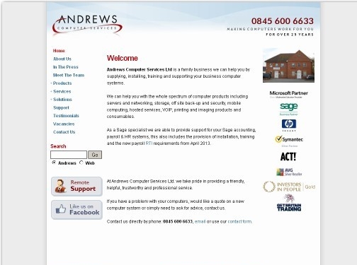 https://www.andrews-computers.com/ website