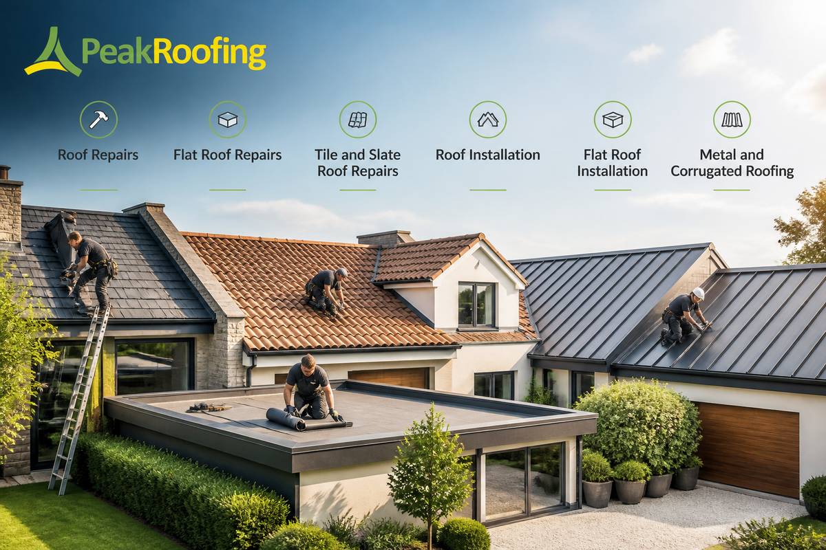 https://peakroofs.co.uk/flat-roof-repairs-mansfield/ website